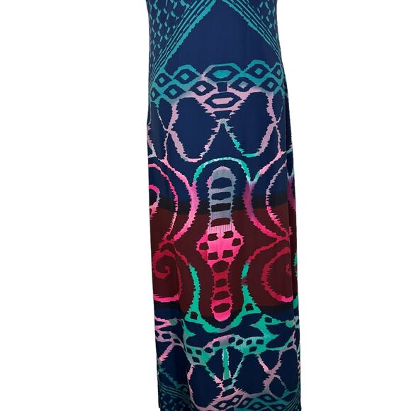 Donna Morgan Blue and Red Maxi Dress - Picture 7 of 14